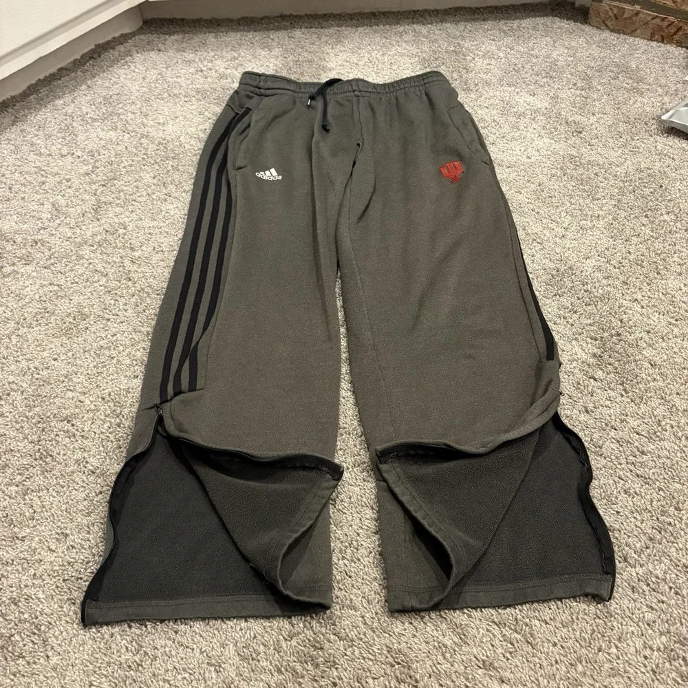 Indiana University Gray Player Issue Adidas Sweatpants IU Hoosiers L Tall Men LT